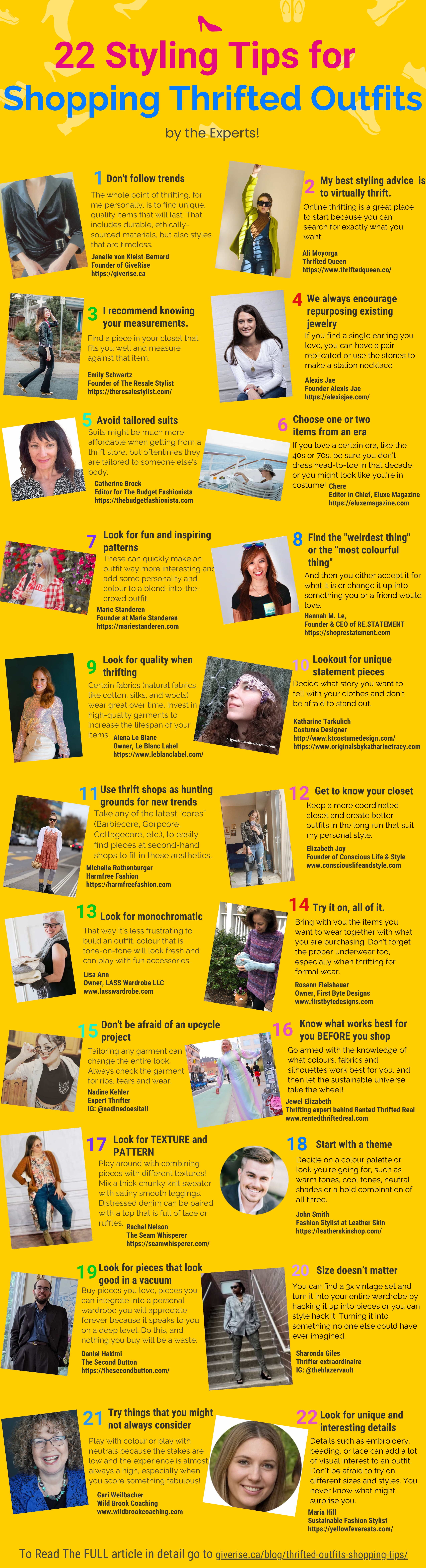 thrifting tips infographic